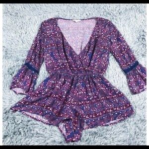 American Eagle floral romper